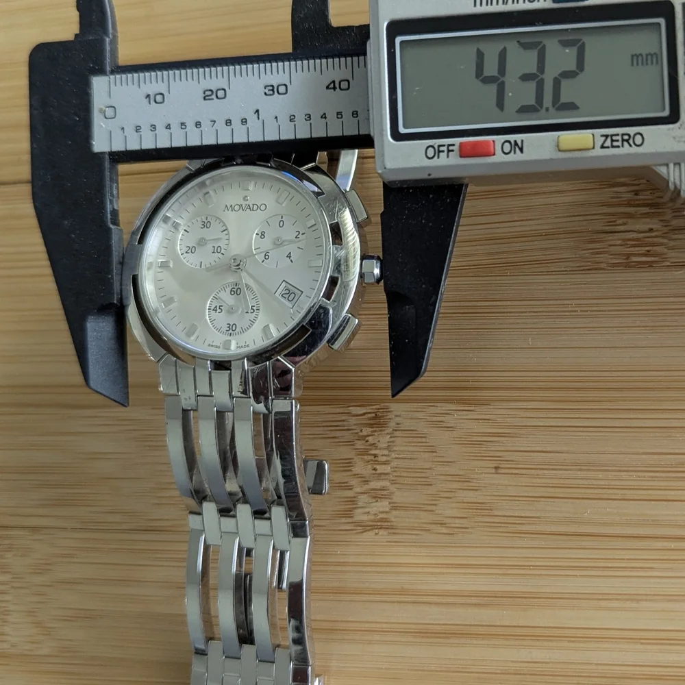 Movado Watch Silver Esperanza Chronograph